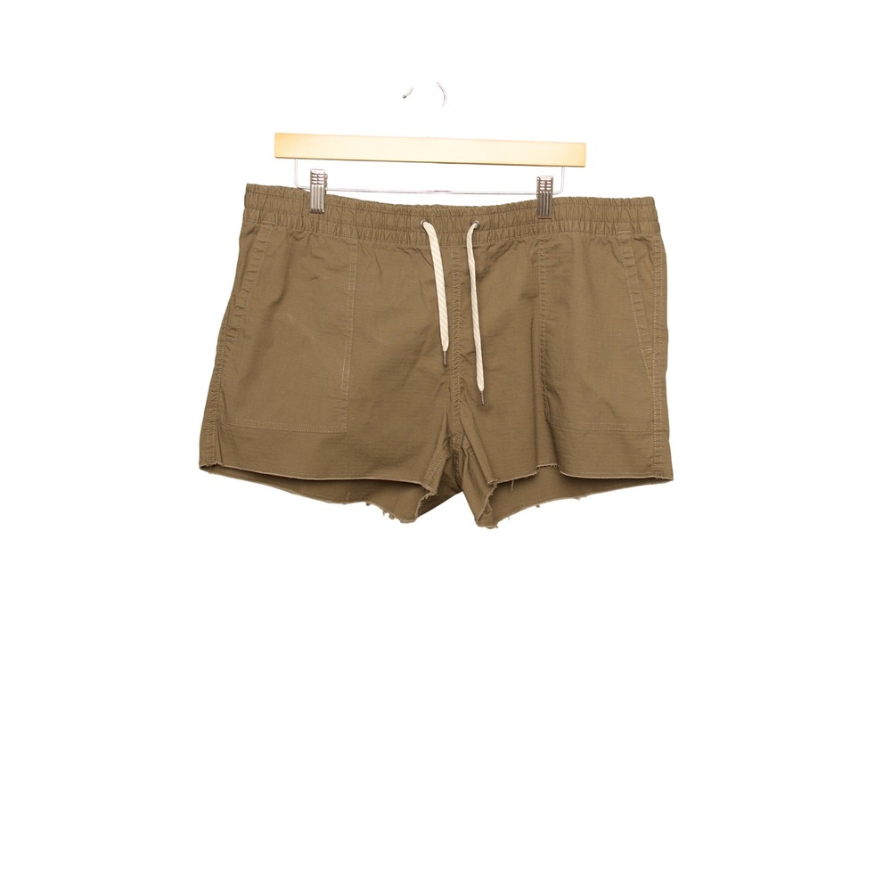 Vuori Vintage Ripstop Shorts Olive Green Elastic Waist Size XL Outdoor hiking